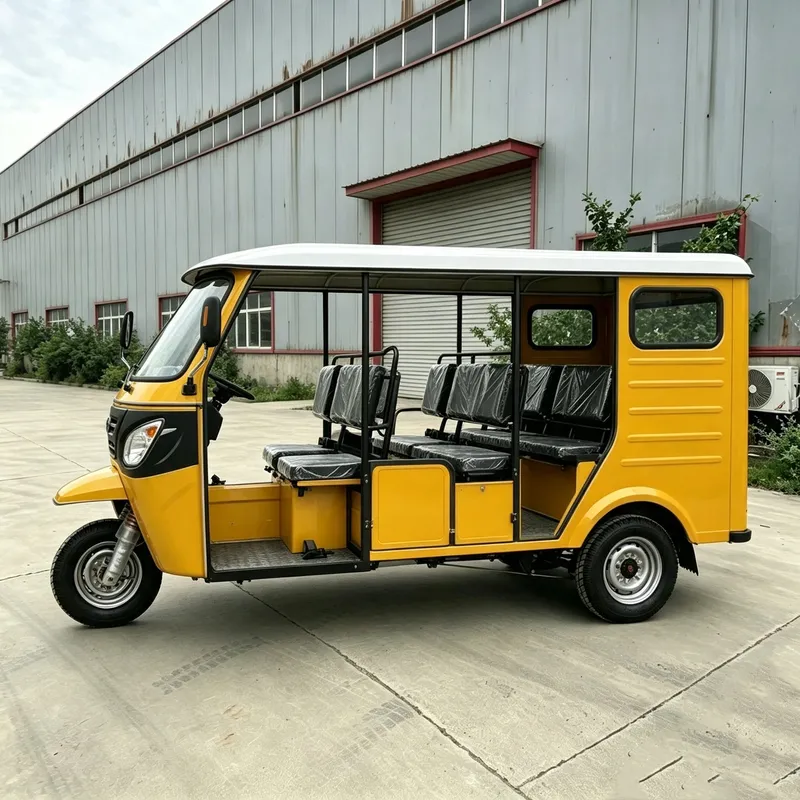 Outdoor Furniture Set - 卸売3輪旅客用燃料式トゥクトゥク、3列シート観光車、黄色の観光車両、景勝地駅送迎用