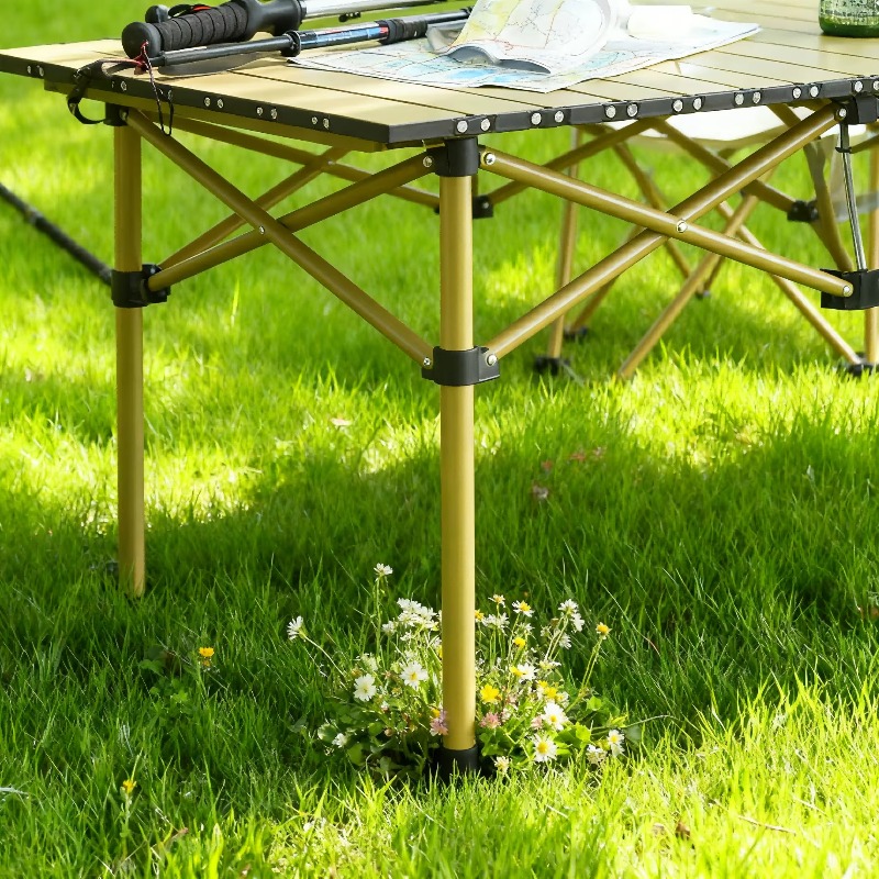 Outdoor Furniture Quality - 2026年高品質大型折りたたみ式アルミ合金ロールテーブルキャンプテーブル＆チェアセット（屋外環境用）