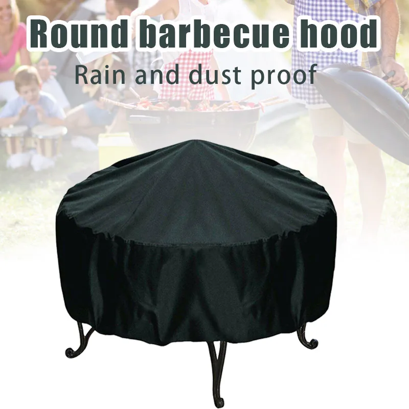 Outdoor Furniture Varnish - ファイヤーピットカバーラウンド火鉢ストーブカバー防水防風日焼け止め屋外ガーデン家具セット Muebles デ Jardín