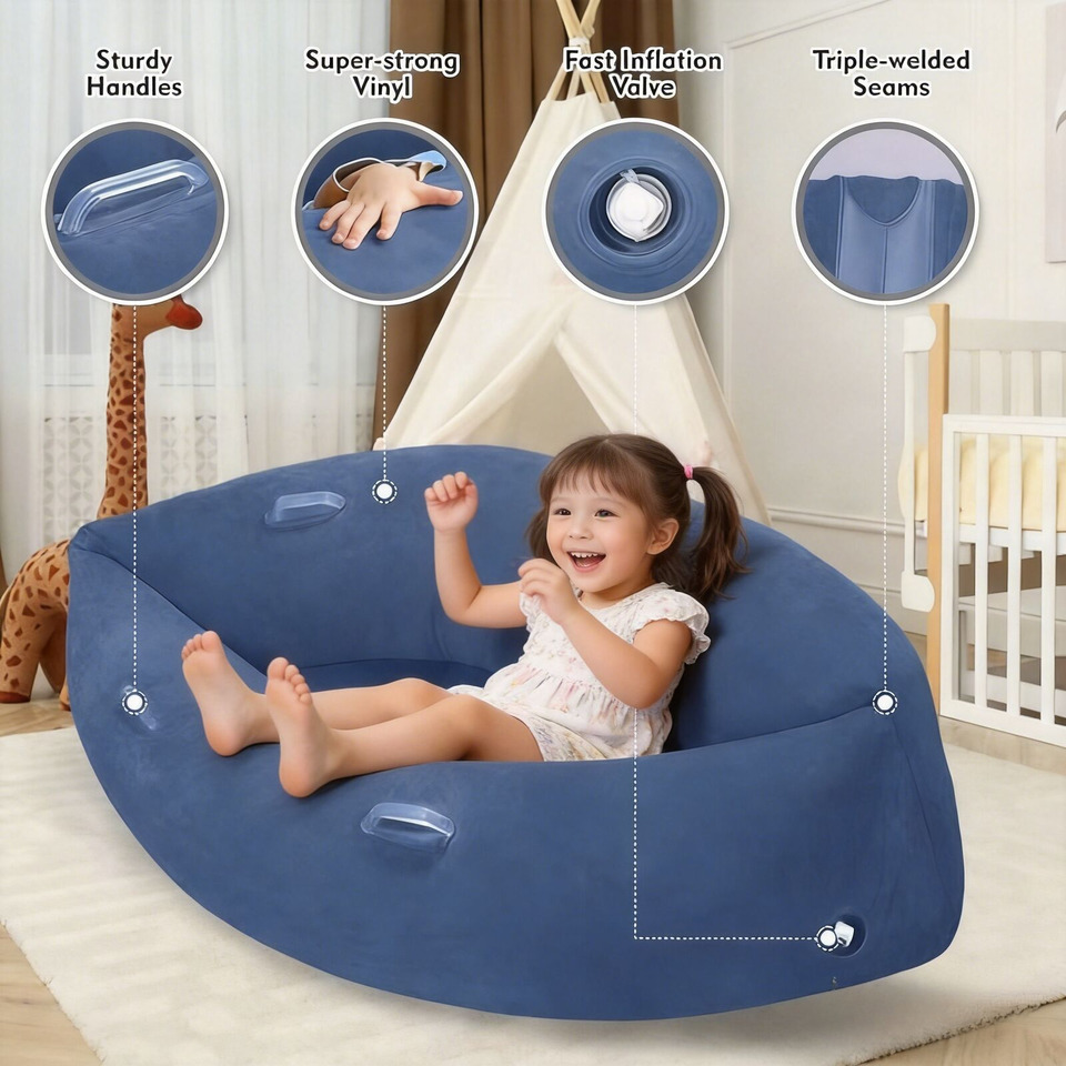 Outdoor Furniture Zone - モダンポッドポータブル折りたたみ式ラウンジャーチェア、子供用感覚療法、心を落ち着かせるリラックスゾーン、家庭、屋外、学校、浴室用