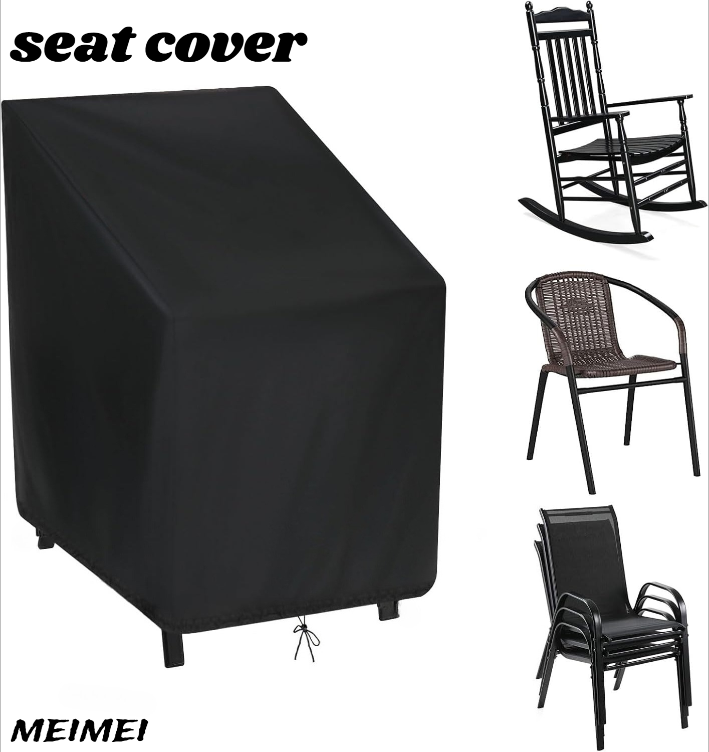 Outdoor Furniture Quality - 積み重ね椅子ダストカバー収納袋屋外ガーデン家具プロテクター高品質防水防塵椅子オーガナイザー