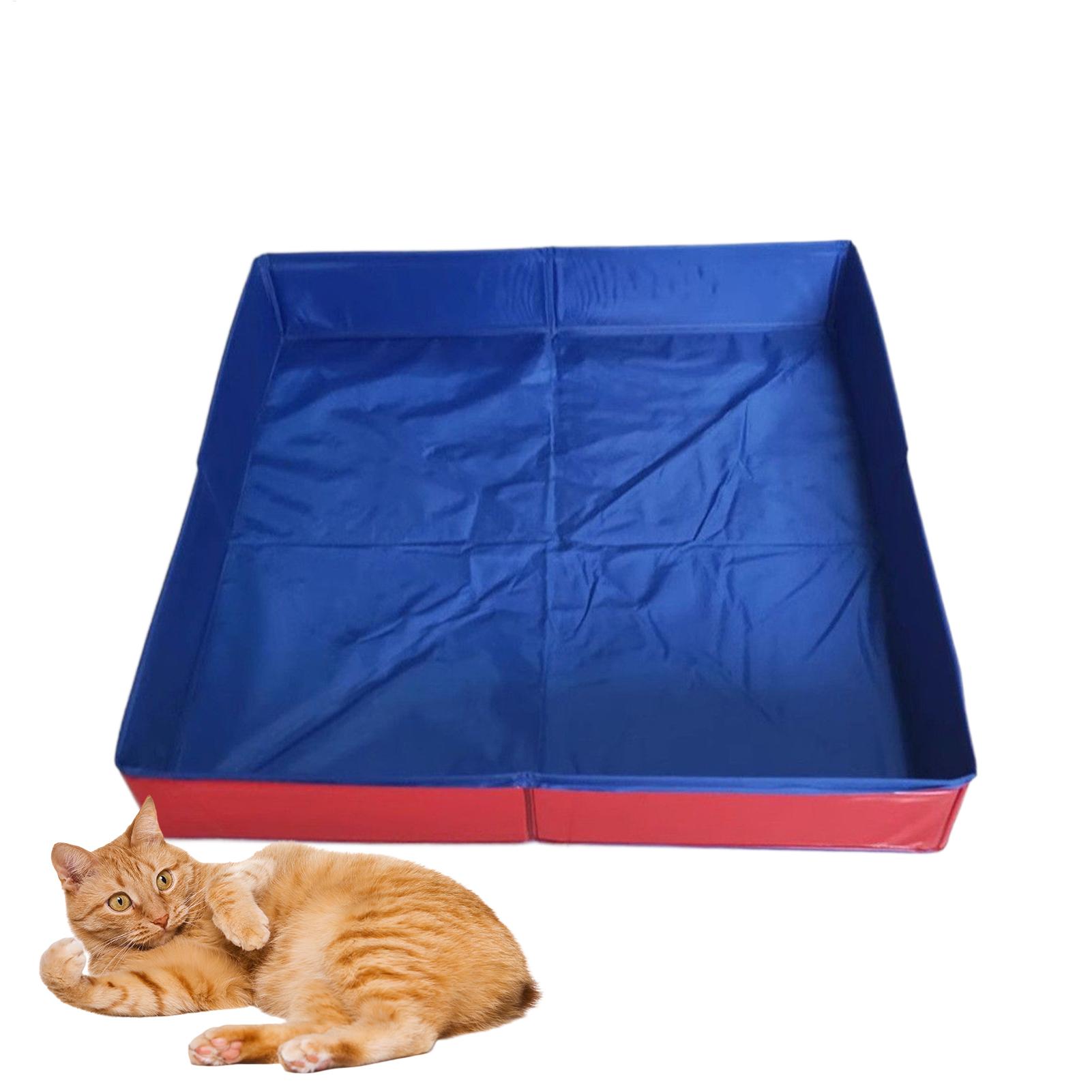 Inflatable Hot Tub - 50x50cm PVC 折りたたみペットスイミングプール犬猫用ウェーディングプール非インフレータブル滑り止め底ペット屋外裏庭水遊びおもちゃ