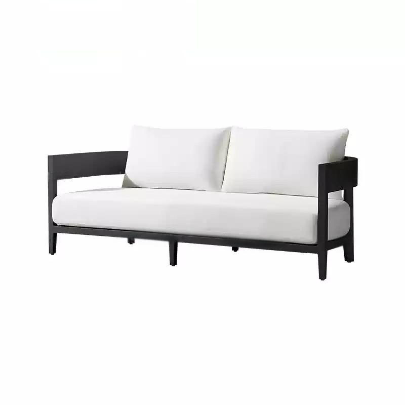 Outdoor Furniture Italy - 高級アルミ合金製 北欧イタリア風 シンプル屋外家具セット PEウィッカーラタン張り 4点セット 分解可能なソファ