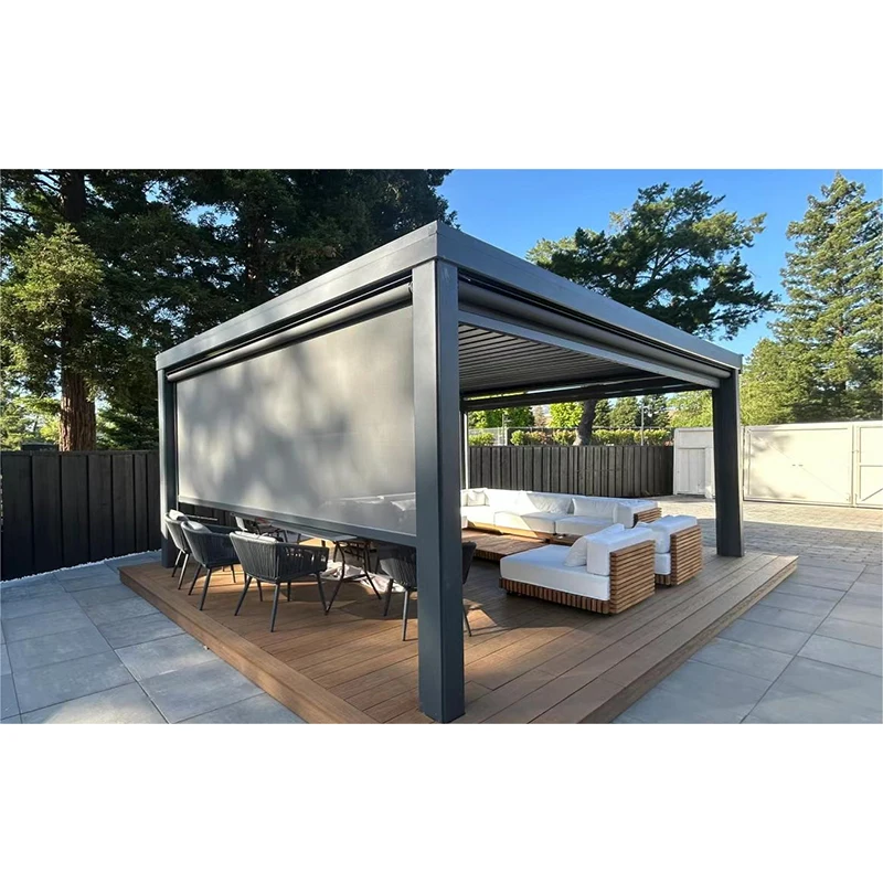 Outdoor Furniture Gazebo - # 6x6 3x3 家具 モダン電動ガゼボ オーニング