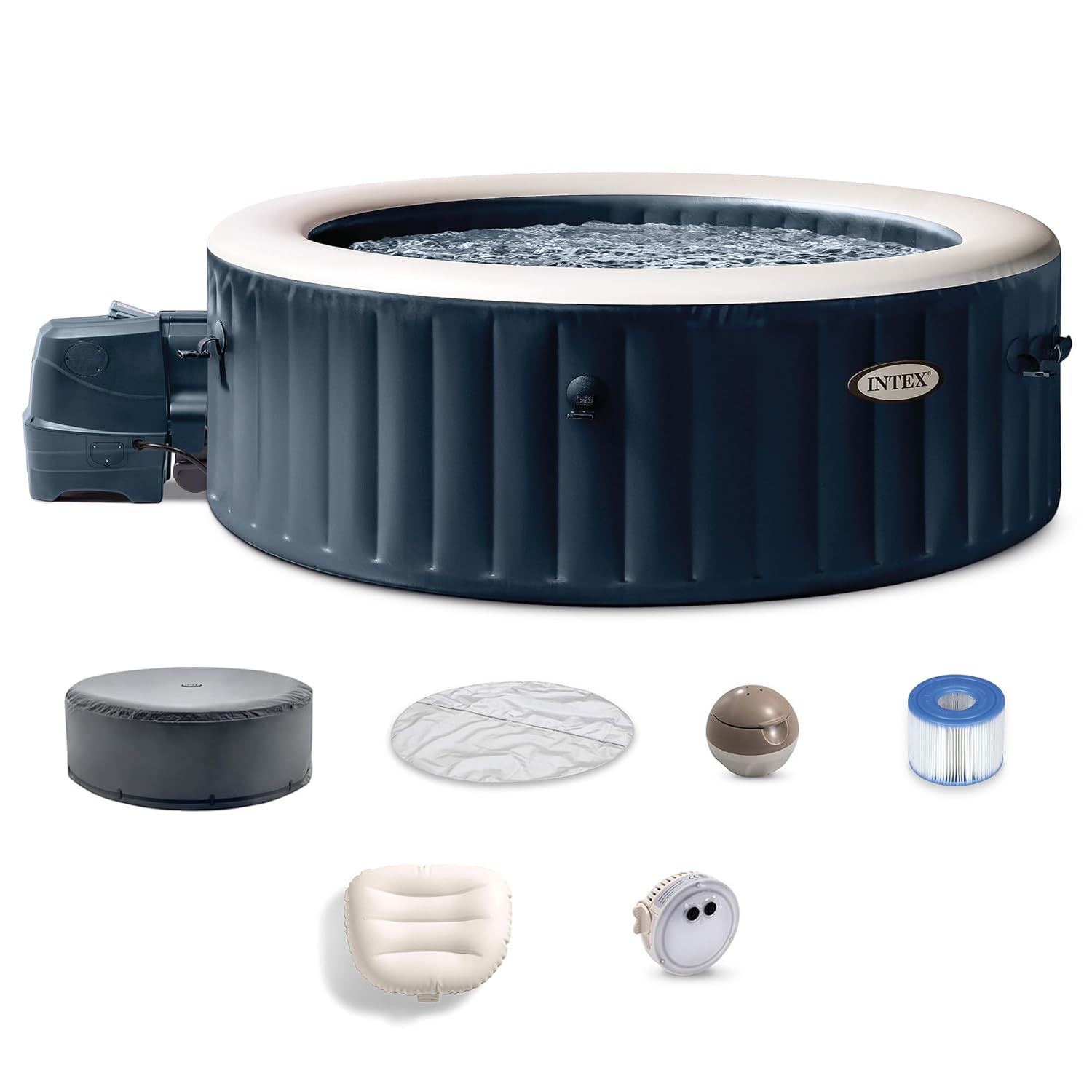 ピュアスパプラス 6人用 丸型 エアー注入式ホットタブ、バブ - Inflatable Hot Tub のレビューと価格