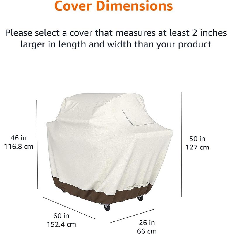 屋外ガスBBQフード210D大型BBQベージュバーベキューグ - Outdoor Furniture Varnish のレビューと価格