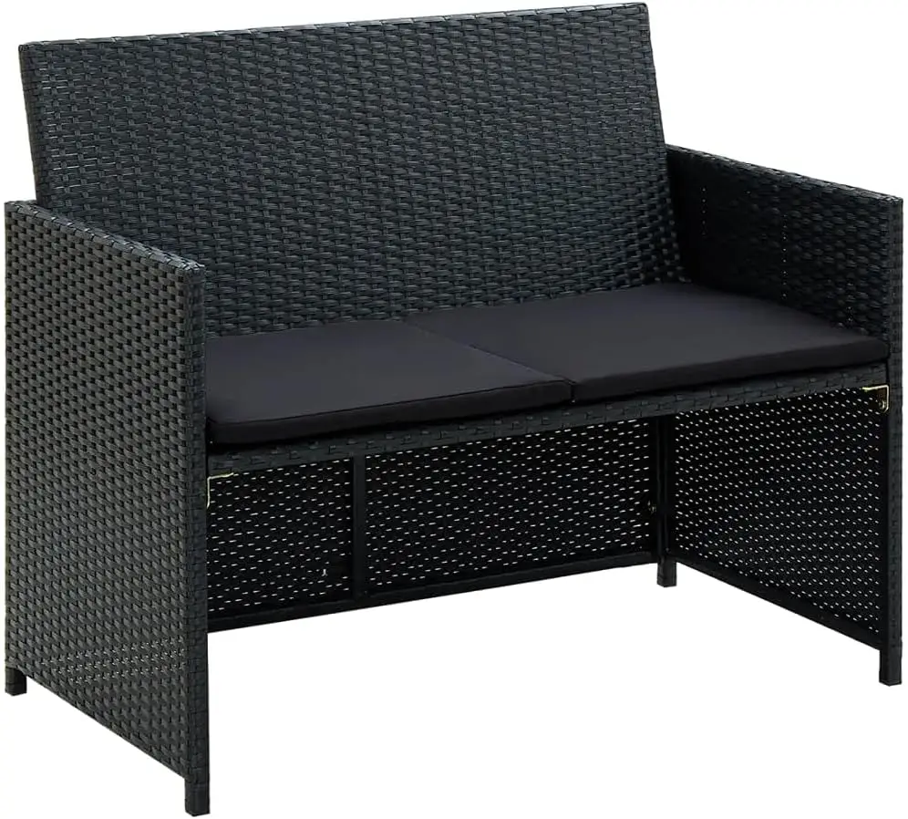 2人掛けガーデンソファ、取り外し可能なクッション付き、全天候 - Outdoor Furniture Cushions 22 X 22 のレビューと価格
