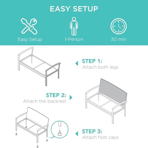 屋外ベンチ 2人用籐製ガーデンパティオベンチ 庭やポーチ用の - Outdoor Furniture Bench のレビューと価格