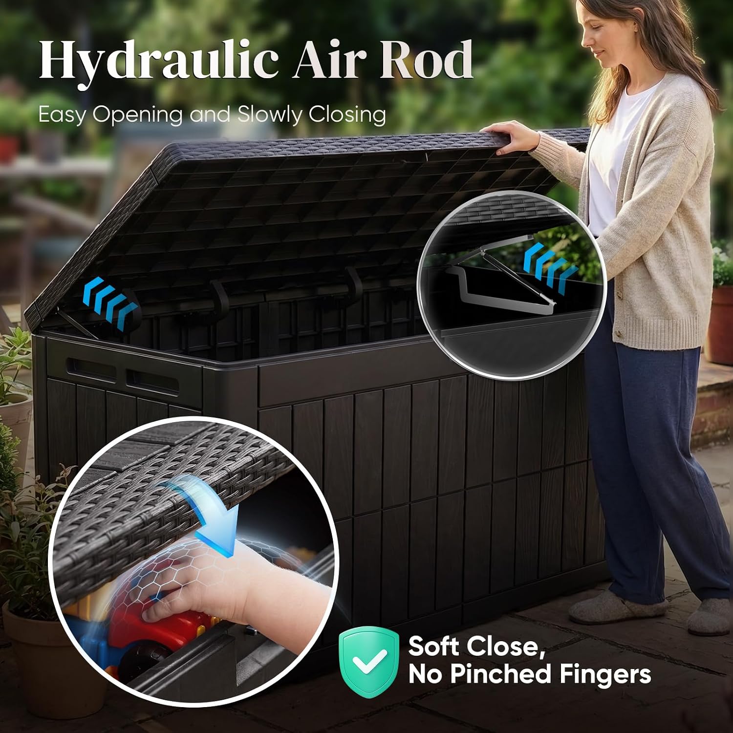 120ガロン樹脂製デッキボックス、耐候性防水屋外収納ベンチ、 - Outdoor Furniture Resin のレビューと価格