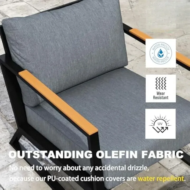 高品質メタルパティオ家具セット、モダンな屋外会話セット、ソフ - Outdoor Furniture Quality のレビューと価格