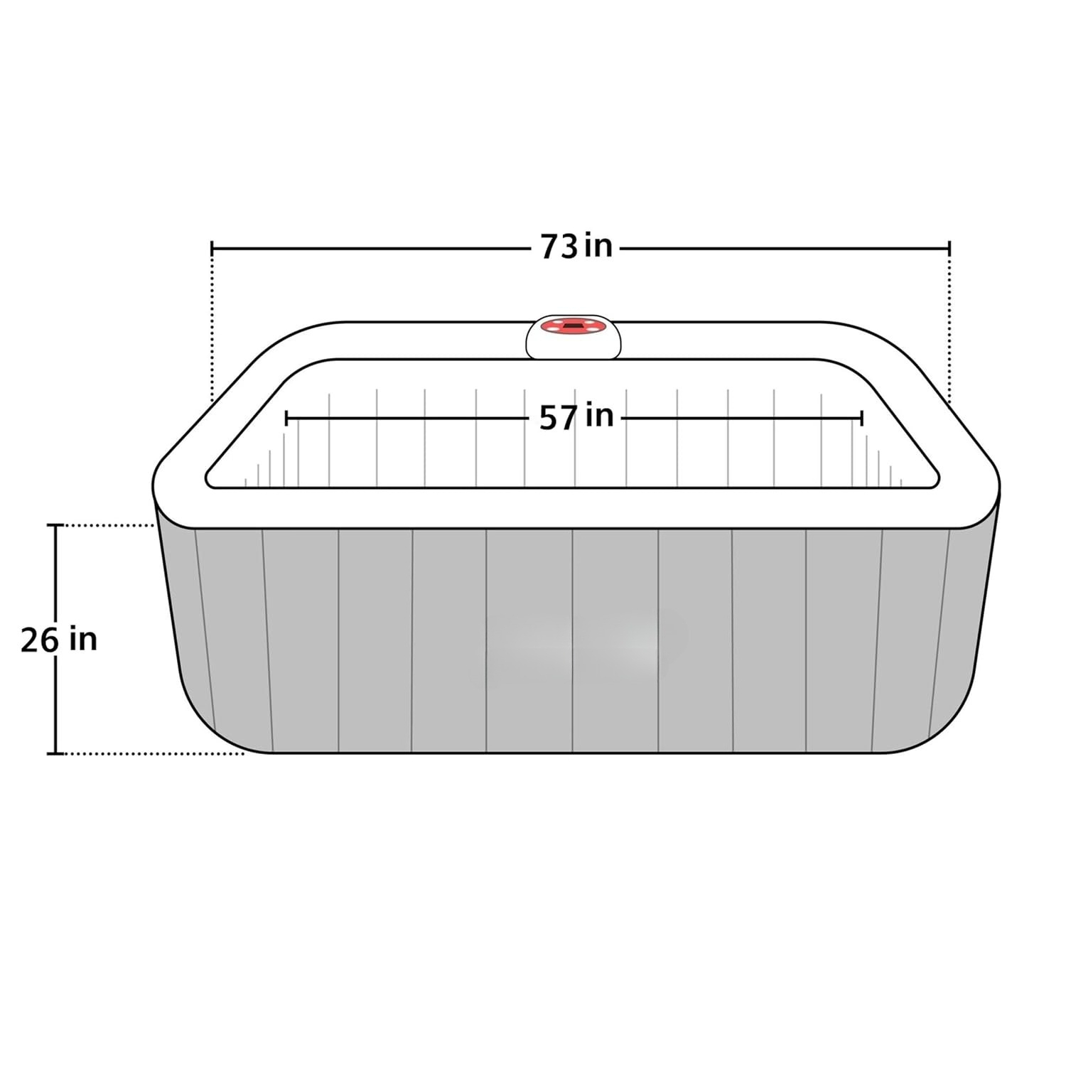ポータブルインフレータブルホットタブスパ、1200Wヒーター - Inflatable Hot Tub のレビューと価格