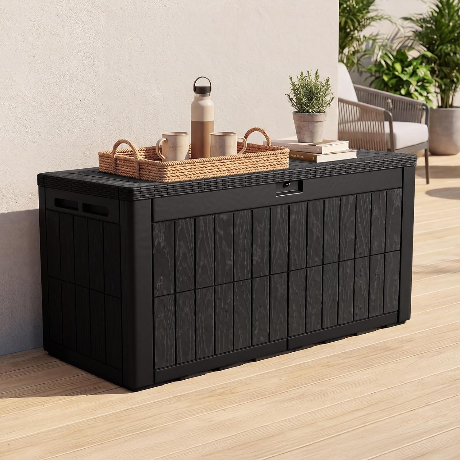 120ガロン大型屋外収納ボックス、耐候性樹脂構造、ロック可能 - Outdoor Furniture Resin のレビューと価格