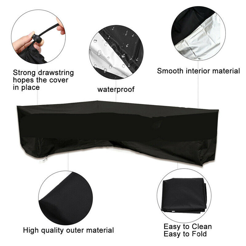 L字型家具防水カバー屋外ガーデンパティオラタンソファ防塵V字 - Outdoor Furniture L Shape のレビューと価格