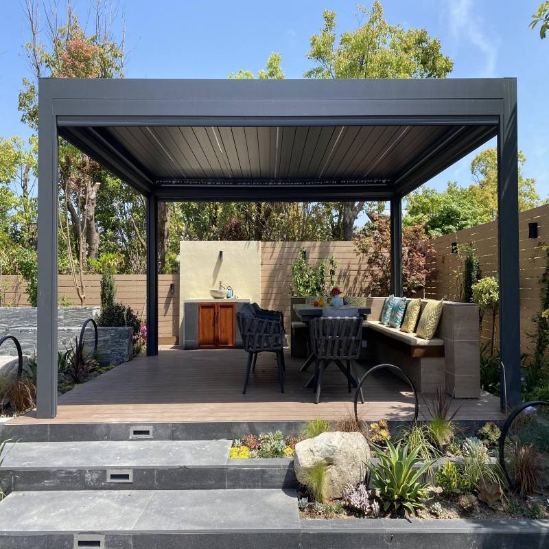 裏庭設置用壁掛けパビリオン、粉体塗装防錆パーゴラ、高品質屋外 - Outdoor Furniture Gazebo のレビューと価格