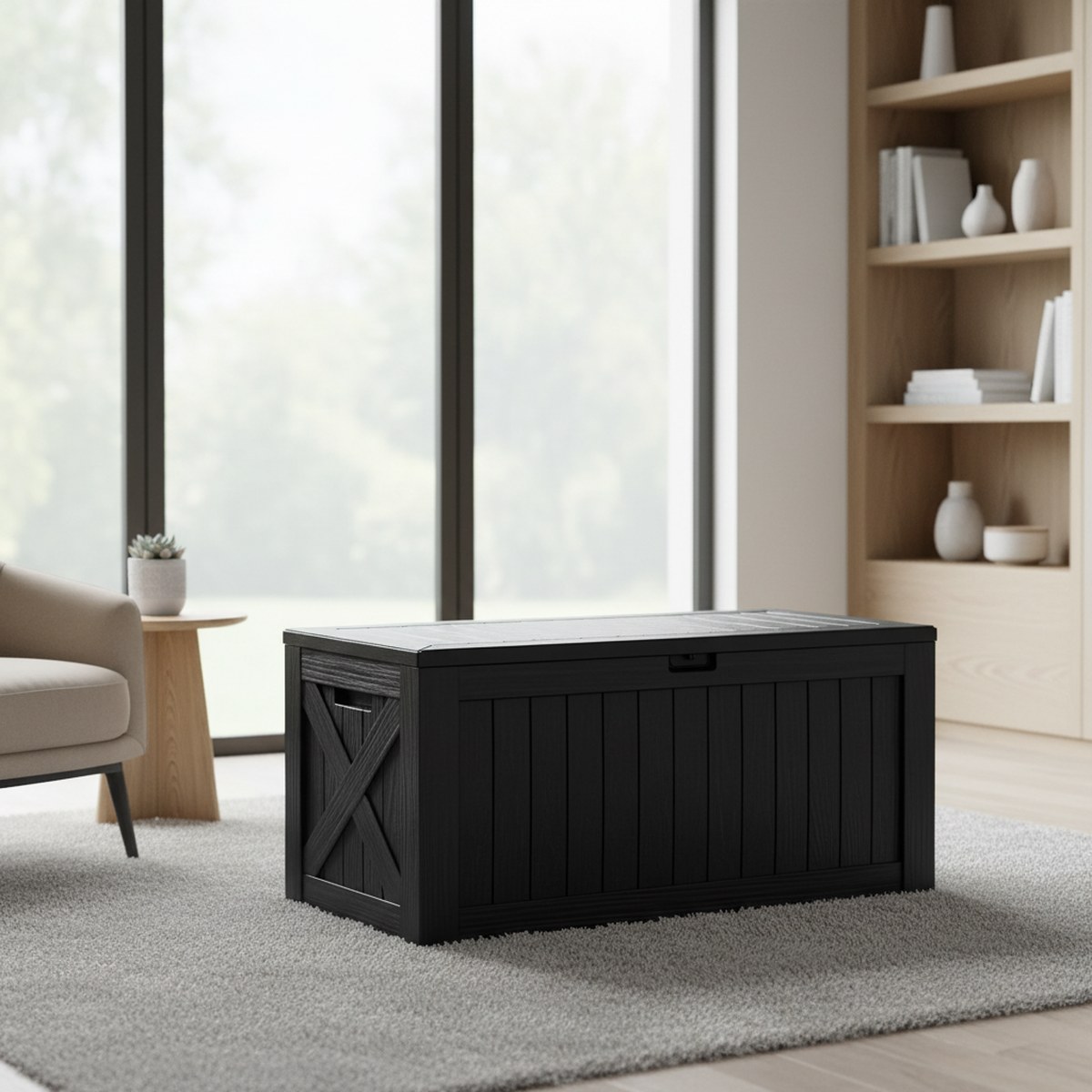 大型120ガロン屋外デッキボックス 防水樹脂製パティオ家具収 - Outdoor Furniture Resin のレビューと価格