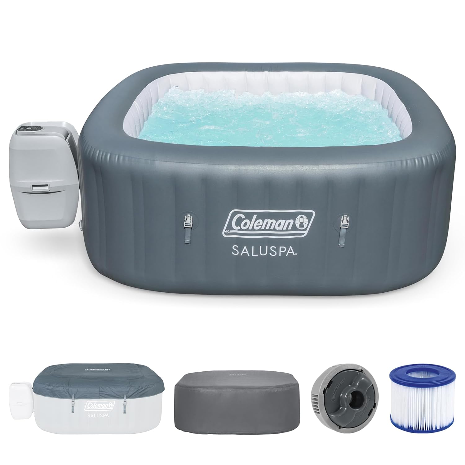 ハワイエアジェット大型スクエア4～6人用インフレータブルホッ - Inflatable Hot Tub のレビューと価格