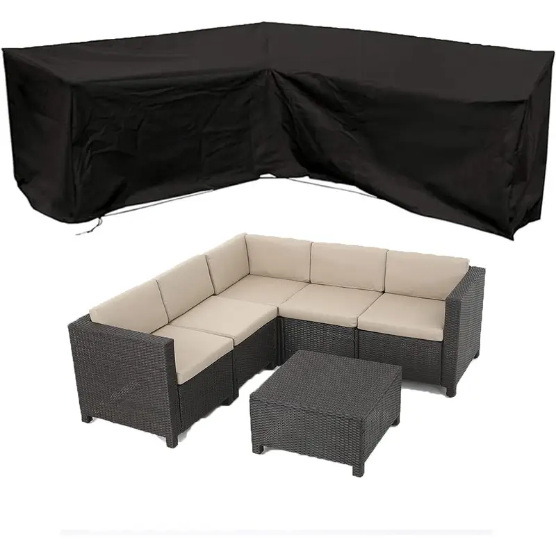 紫外線防止L字型屋外ソファカバー 防水・防風・耐久性のあるポ - Outdoor Furniture L Shape のレビューと価格