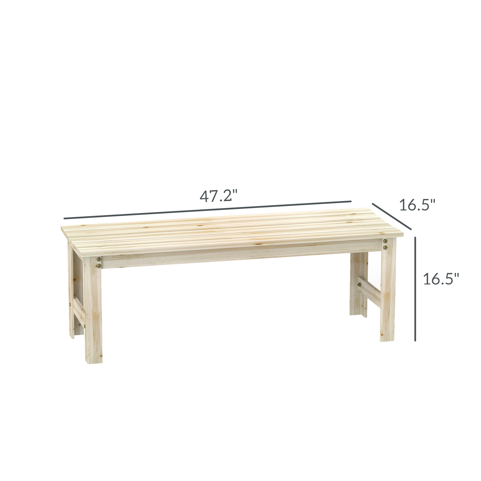 2人掛け木製ガーデンベンチ、スレートパティオベンチ屋外ベンチ - Outdoor Furniture Bench のレビューと価格