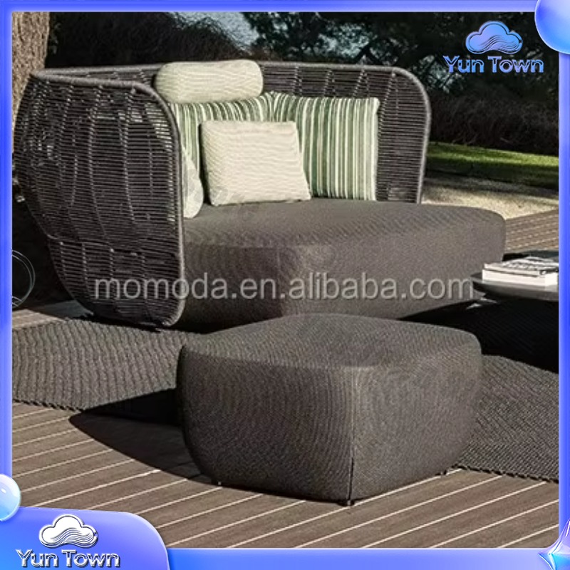 新しいイタリアデザインのユニークな黒色の金属とコードロープを - Outdoor Furniture Italy のレビューと価格