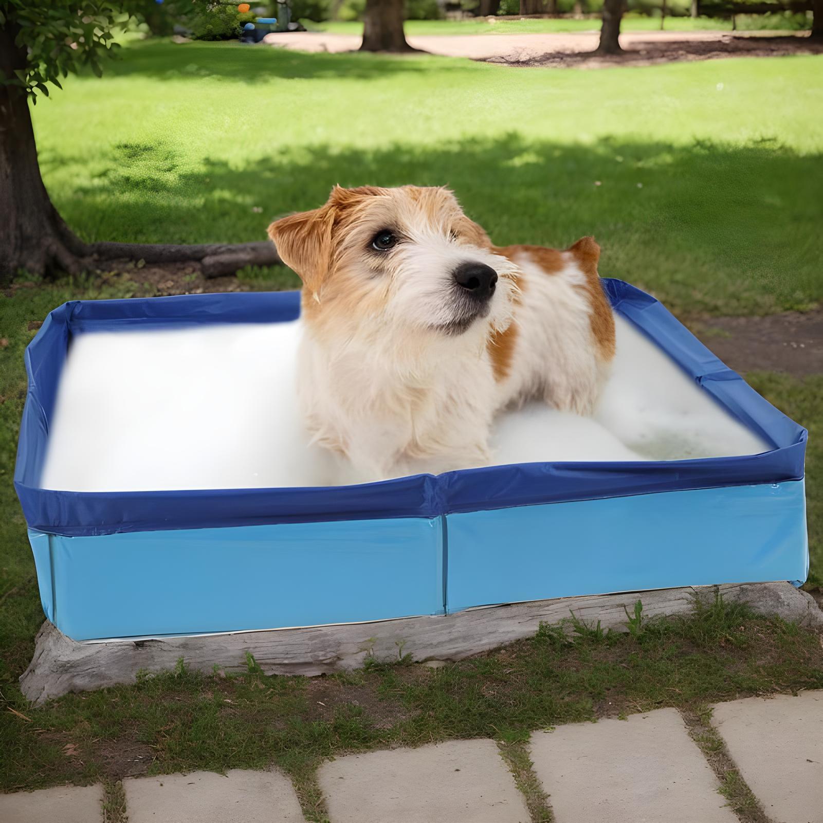 50x50cm PVC 折りたたみペットスイミングプール犬猫 - Inflatable Hot Tub のレビューと価格