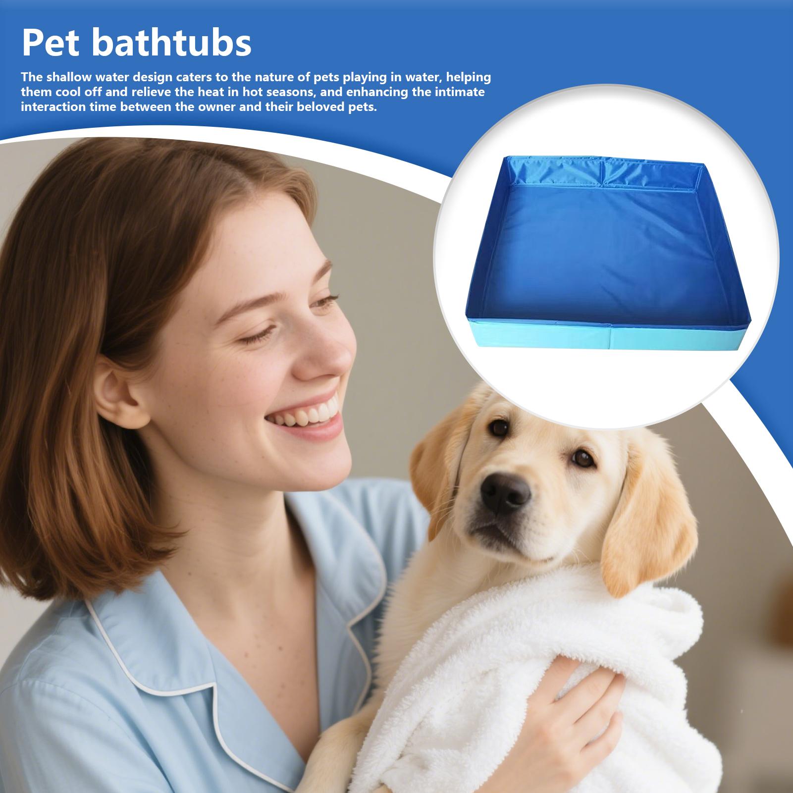 50x50cm PVC 折りたたみペットスイミングプール犬猫 - Inflatable Hot Tub のレビューと価格