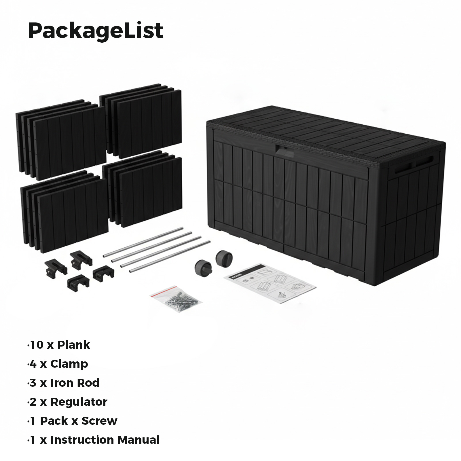 100ガロン屋外収納ボックス 防水樹脂デッキボックス ロック - Outdoor Furniture Resin のレビューと価格