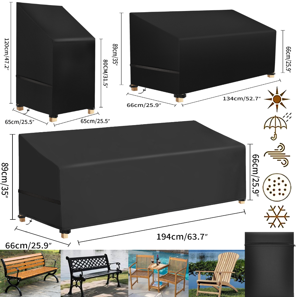 防水パティオチェアダストカバー ガーデン家具保護 アウトドア - Outdoor Furniture Bench のレビューと価格