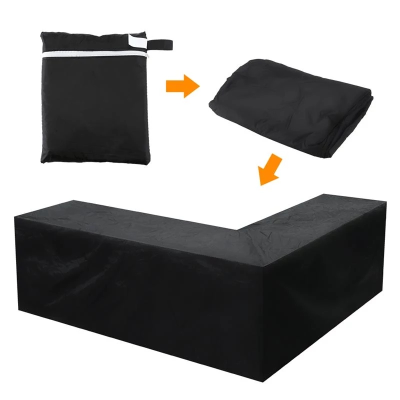 庭やパティオ用の防水コーナーソファカバー,保護カバー,多目的 - Outdoor Furniture L Shape のレビューと価格