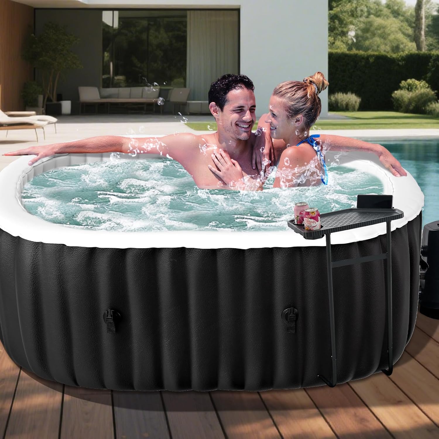 インフレータブルホットタブ、1～2人用オーバル型ポータブルス - Inflatable Hot Tub のレビューと価格