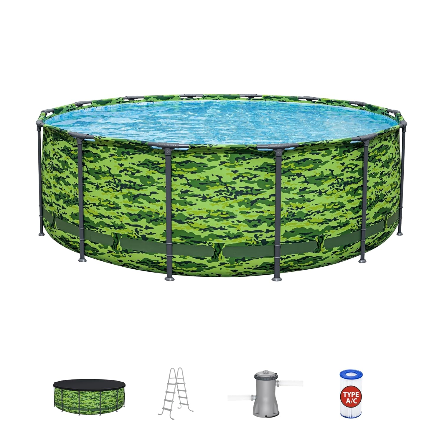 スチールプロマックス 14フィート x 48インチ カモフラ - Inflatable Hot Tub のレビューと価格